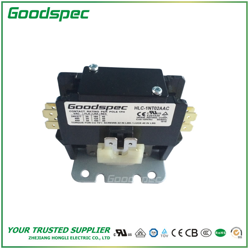 HLC-1NT02AAC-001.jpg HLC-1NT02AAC(1P/30A/120VAC) DEFINITE PURPOSE CONTACTOR