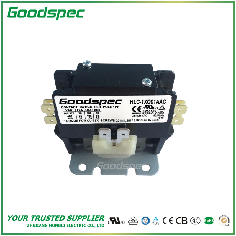 HLC-1XQ01AAC(1P/25A/24VAC) Definite Purpose Contactor