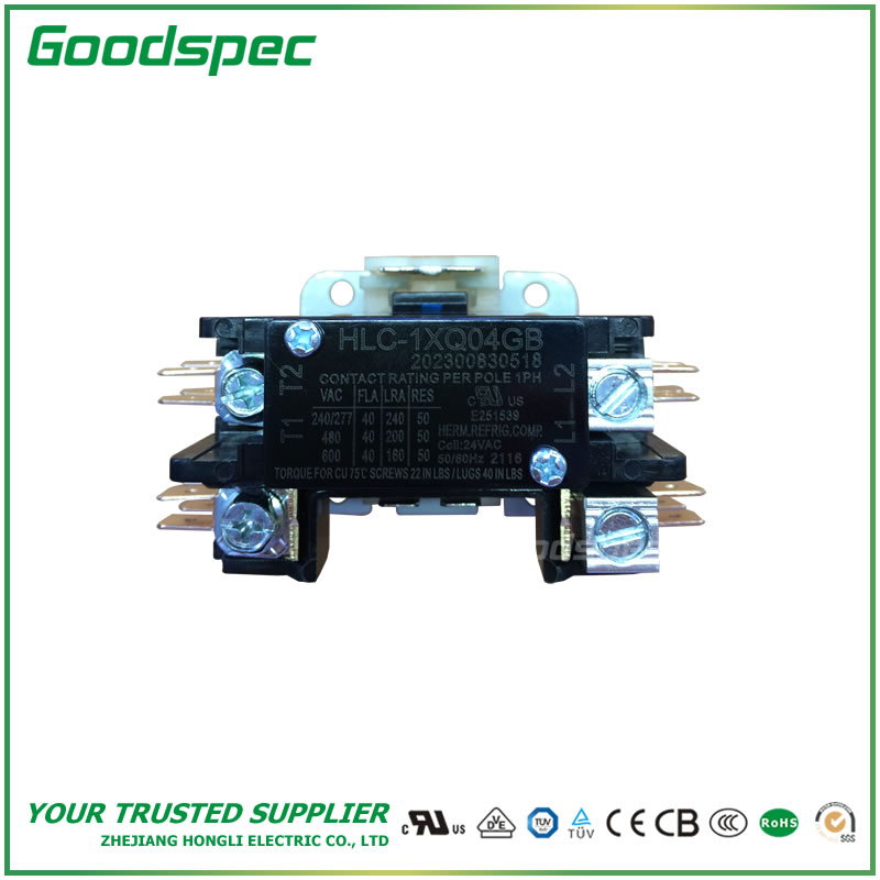 HLC-1XQ04GB(1P/40A/24VAC) Definite Purpose Contactor
