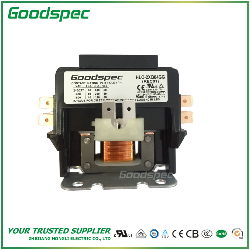 HLC-2XQ04GG HLC-2XQ04GG (2POLES/40A/24VAC) DEFINITE PURPOSE CONTACTOR