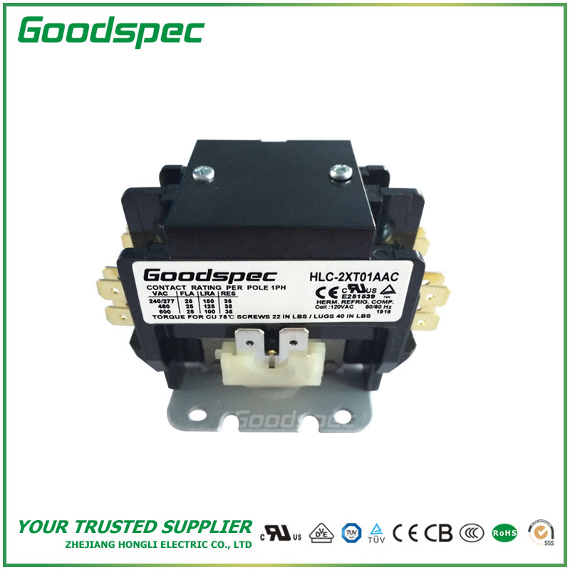 HLC-2XT01AAC(2P/25A/24VAC)Definite Purpose Contactor