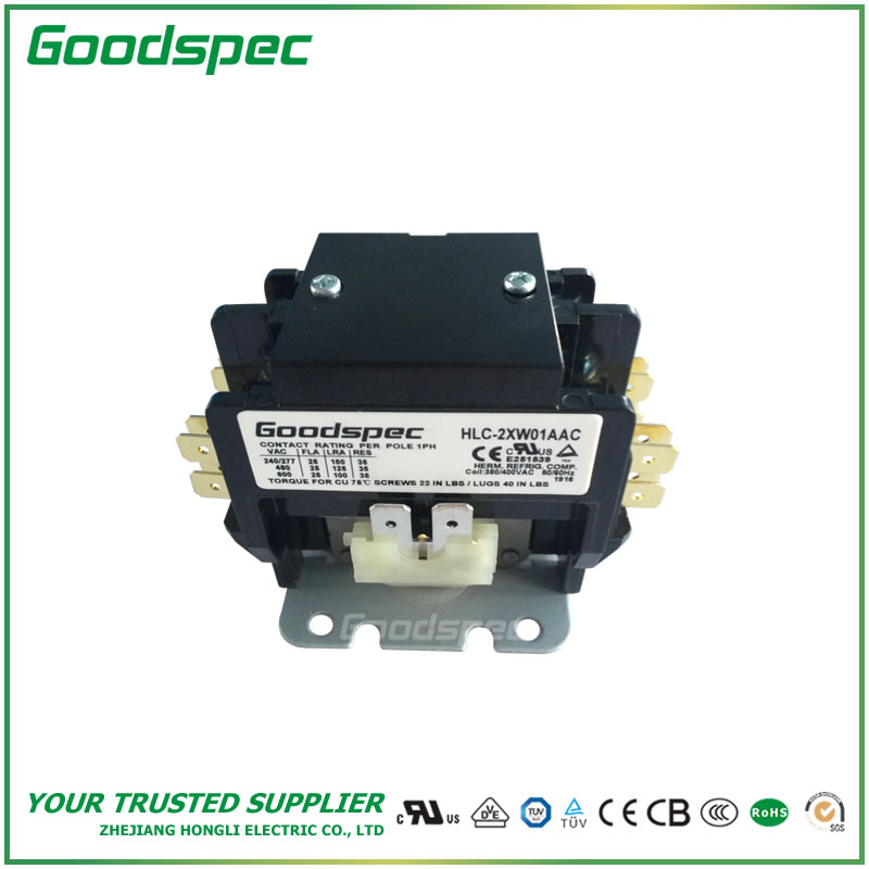 HLC-2XW01AAC(2P/25A/380-400VAC) Definite Purpose Contactor