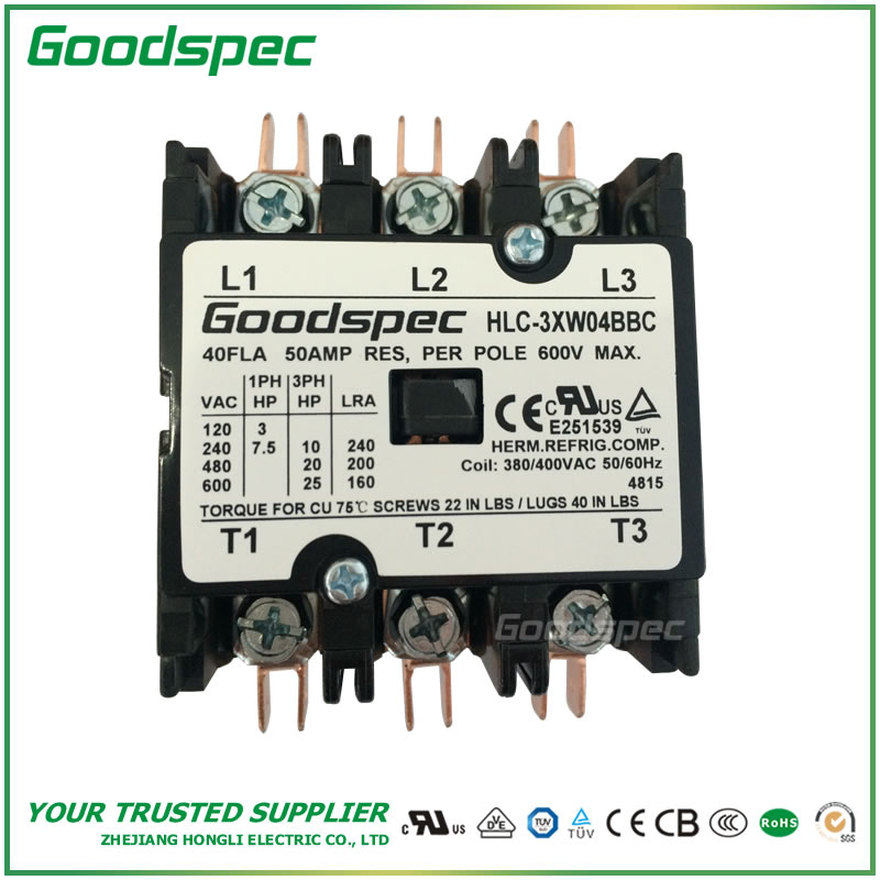 HLC-3XW04BBC(3POLES/40A/380-400VAC)Definite Purpose Contactor