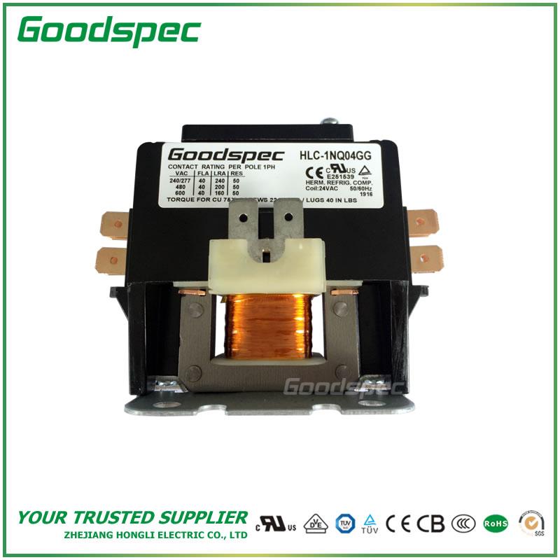 products-HLC-1NQ04GG-001.jpg HLC-1NQ04GG(1P/40A/24VAC) DEFINITE PURPOSE CONTACTOR