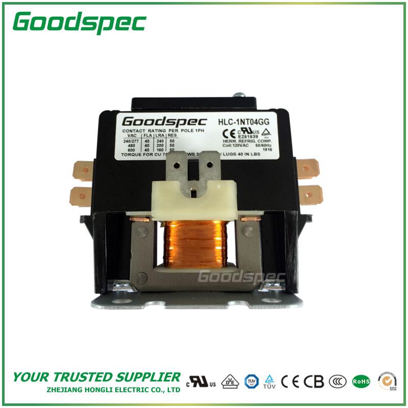 products-HLC-1NT04GG-001.jpg HLC-1NT04GG(1P/40A/120VAC) DEFINITE PURPOSE CONTACTOR