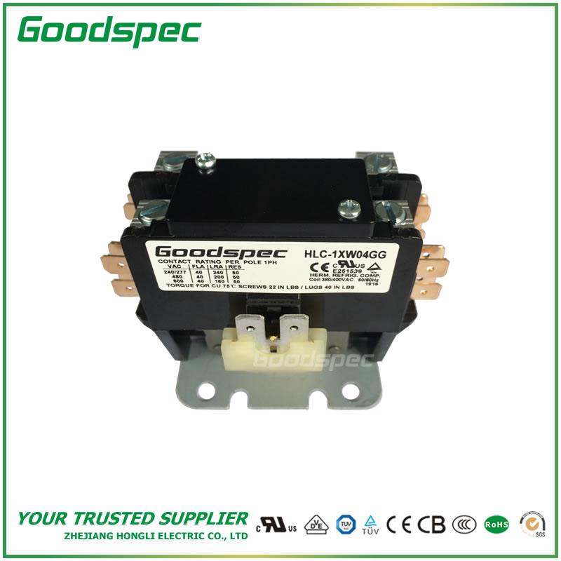 HLC-1XW04GG(1P/40A/380-400VAC) Definite Purpose Contactor