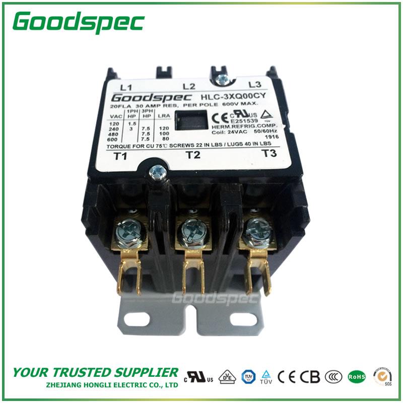 products-HLC-3XQ00CY-005.jpg HLC-3XQ00CY(3P/20A/24VAC)DEFINITE PURPOSE CONTACTOR