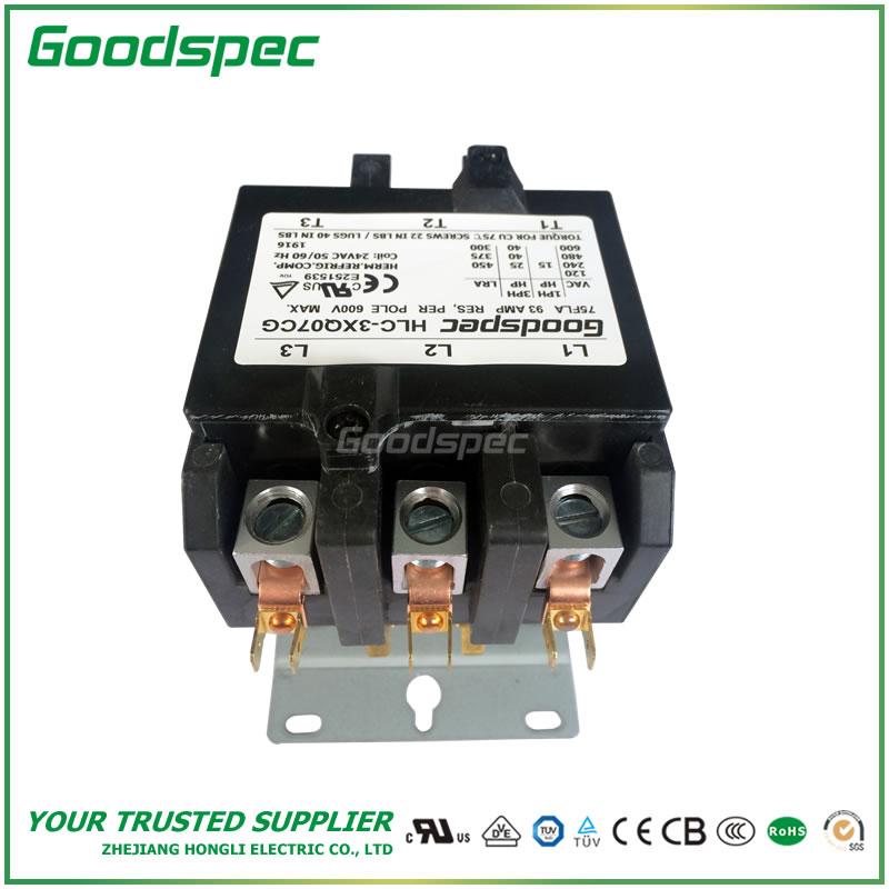 products-HLC-3XQ07CG-004.jpg HLC-3XQ07CG(3P/75A/24VAC)DEFINITE PURPOSE CONTACTOR
