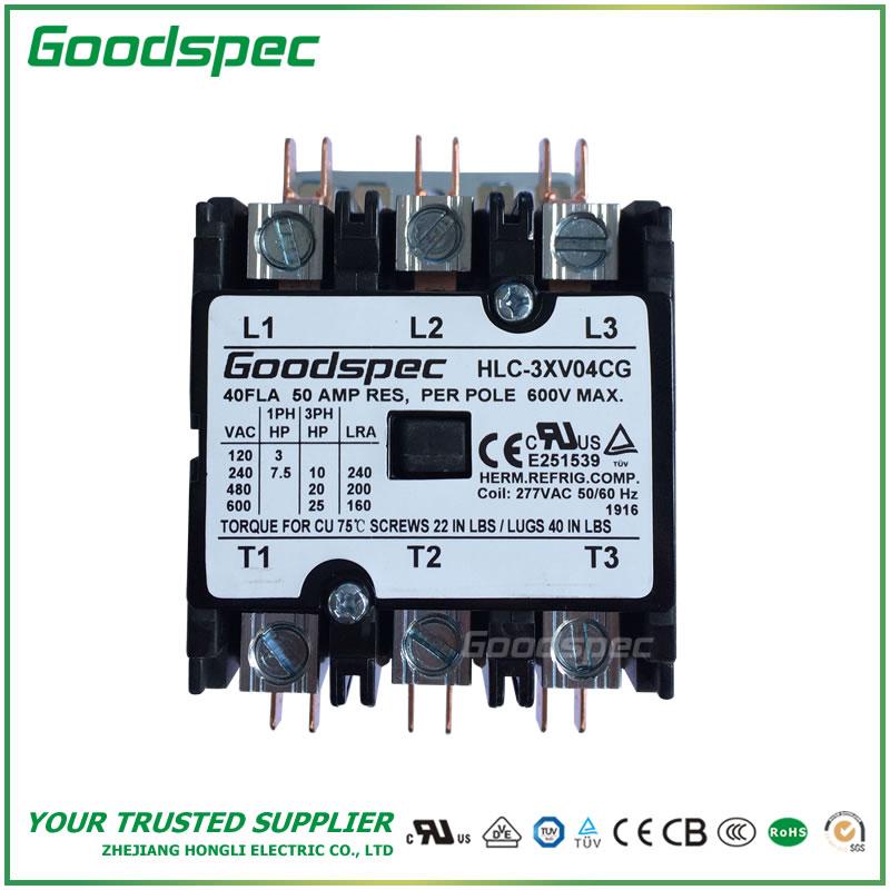 HLC-3XV04CG(3P/40A/277VAC) DEFINITE PURPOSE CONTACTOR