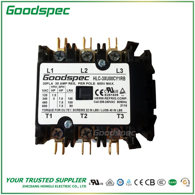 products-HLC-3XWU00CY1RB-001.jpg HLC-3XU00CY1RB(3P/20A/208-240VAC)DEFINITE PURPOSE CONTACTOR
