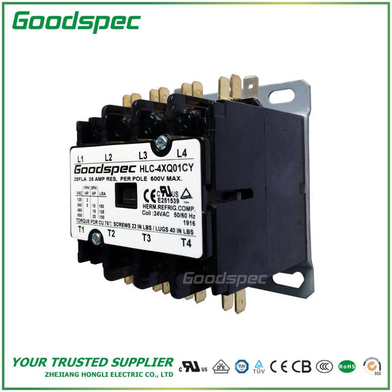 products-HLC-4XQ01CY.jpg HLC-4XQ01CY(4P/25A/24V) DEFINITE PURPOSE CONTACTOR