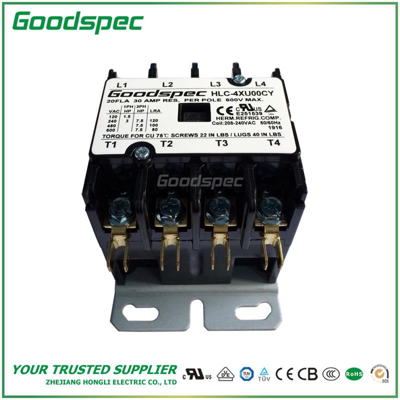 products-HLC-4XU00CY-002.jpg HLC-4XU00CY(4P/20A/208-240V) DEFINITE PURPOSE CONTACTOR