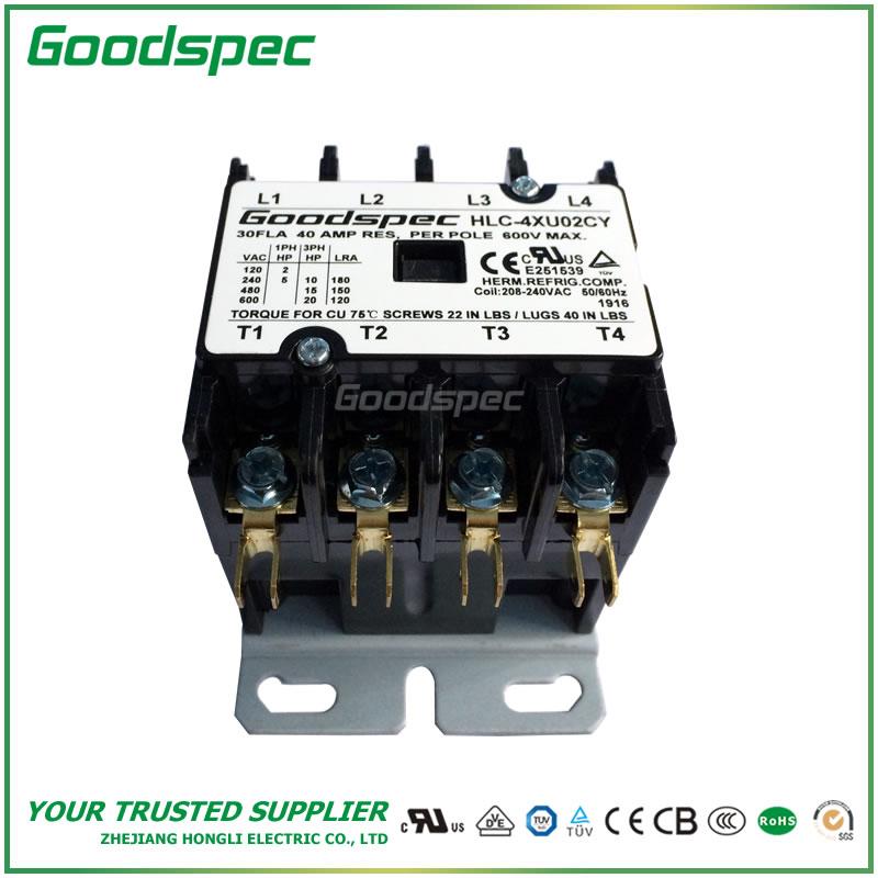 products-HLC-4XU02CY-002.jpg HLC-4XU02CY(4P/30A/208-240V) DEFINITE PURPOSE CONTACTOR
