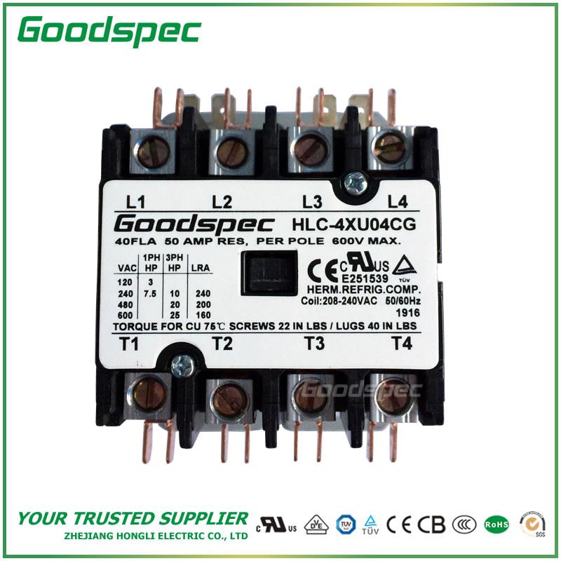 HLC-4XU04CG(4P/40A/208-240V) DEFINITE PURPOSE CONTACTOR