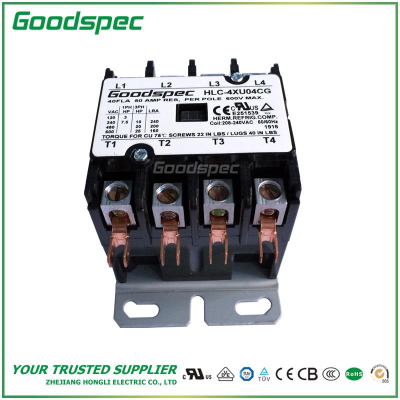 HLC-4XU04CG(4P/40A/208-240V) DEFINITE PURPOSE CONTACTOR