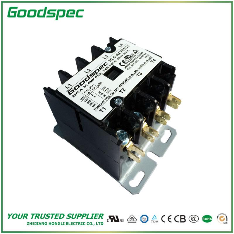 products-HLC-4XV01CY-002.jpg HLC-4XV01CY(4P/25A/277V)DEFINITE PURPOSE CONTACTOR