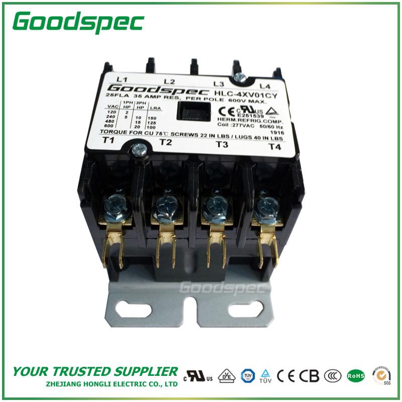 products-HLC-4XV01CY-004.jpg HLC-4XV01CY(4P/25A/277V)DEFINITE PURPOSE CONTACTOR