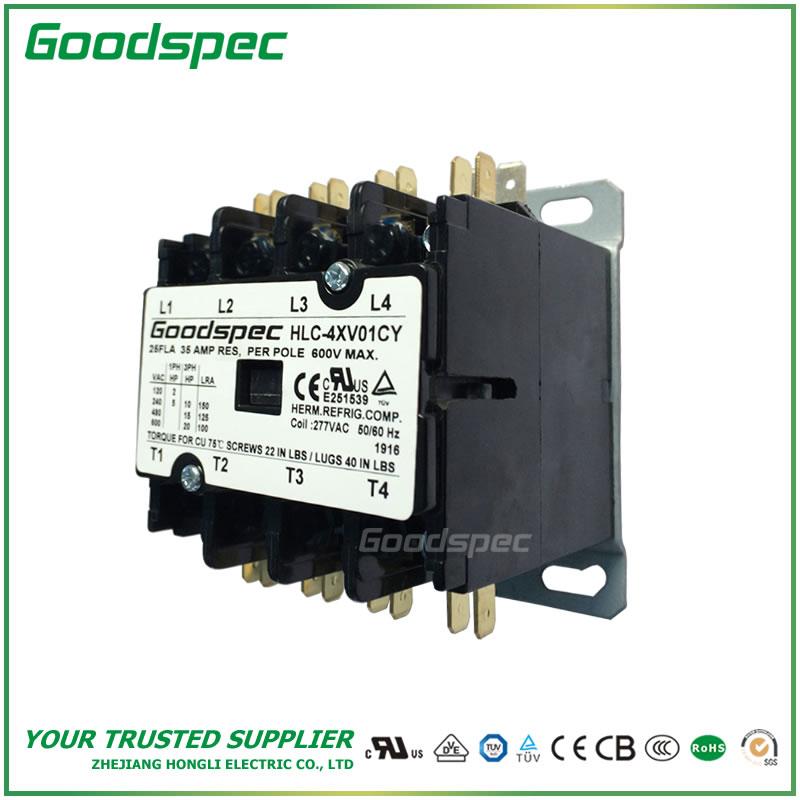 products-HLC-4XV01CY.jpg HLC-4XV01CY(4P/25A/277V)DEFINITE PURPOSE CONTACTOR