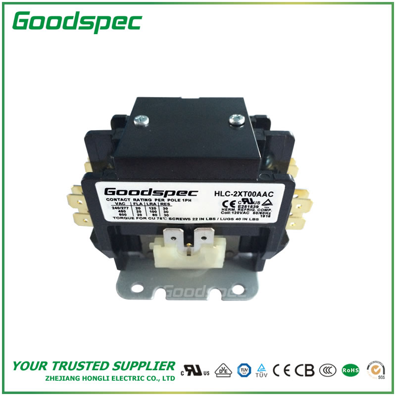 HC-2XT00AAC(2P/20A/120VAC)Definite Purpose Contactor