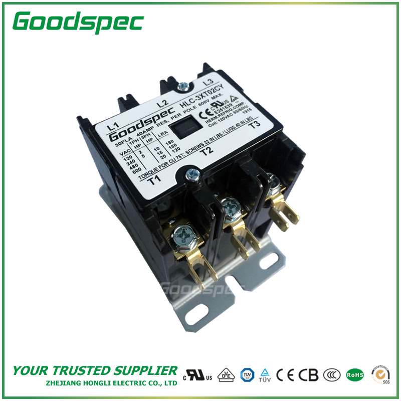 HLC-3XT02CY(3P/30A/120VAC) Definite Purpose Contactor